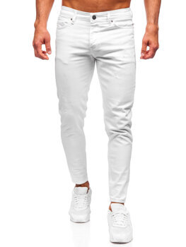 Bílé pánské džíny slim fit Bolf 5877