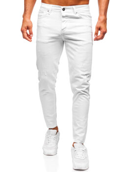 Bílé pánské džíny slim fit Bolf 5888