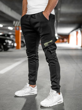 Černé pánské jogger kapsáčé Bolf HM2173