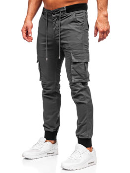 Grafitové pánské jogger kapsáče Bolf MP0208GS