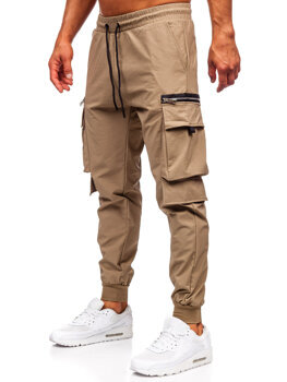 Khaki pánské jogger teplákové kapsáčé Bolf K12