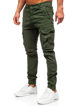 Khaki pánské textilní jogger kapsáče Bolf 2233