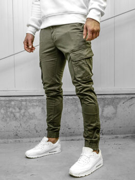 Khaki pánské textilní jogger kapsáče Bolf 77322A