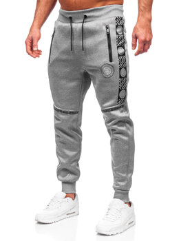 Šedé pánské jogger kalhoty Bolf HM665