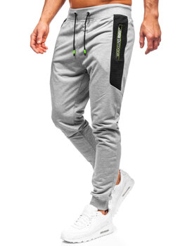 Šedé pánské jogger kalhoty Bolf K10223