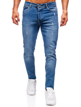 Tmavě modré pánské džíny slim fit Bolf 6469