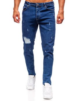 Tmavě modré pánské džíny slim fit Bolf 6553