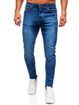 Tmavě modré pánské džíny slim fit Bolf 6758