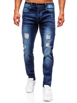 Tmavě modré pánské džíny slim fit Bolf MP0017BS