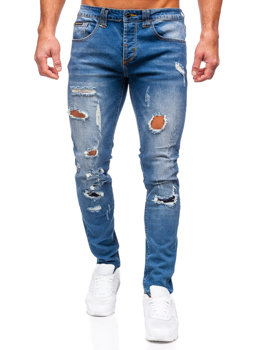 Tmavě modré pánské džíny slim fit Bolf MP0086BS