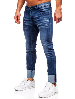 Tmavě modré pánské džíny slim fit Bolf MP0106BS