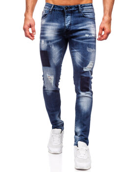 Tmavě modré pánské džíny slim fit Bolf MP0113BS