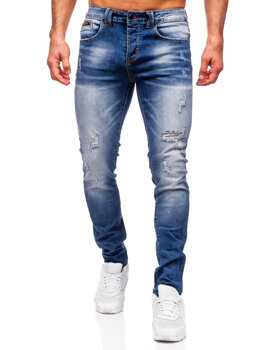 Tmavě modré pánské džíny slim fit Bolf MP0134BS