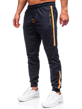 Tmavě modré pánské jogger kalhoty Bolf K10336