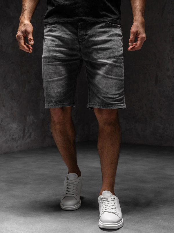 Grafitové pánské džínové kraťasy Bolf MP0277GSA1