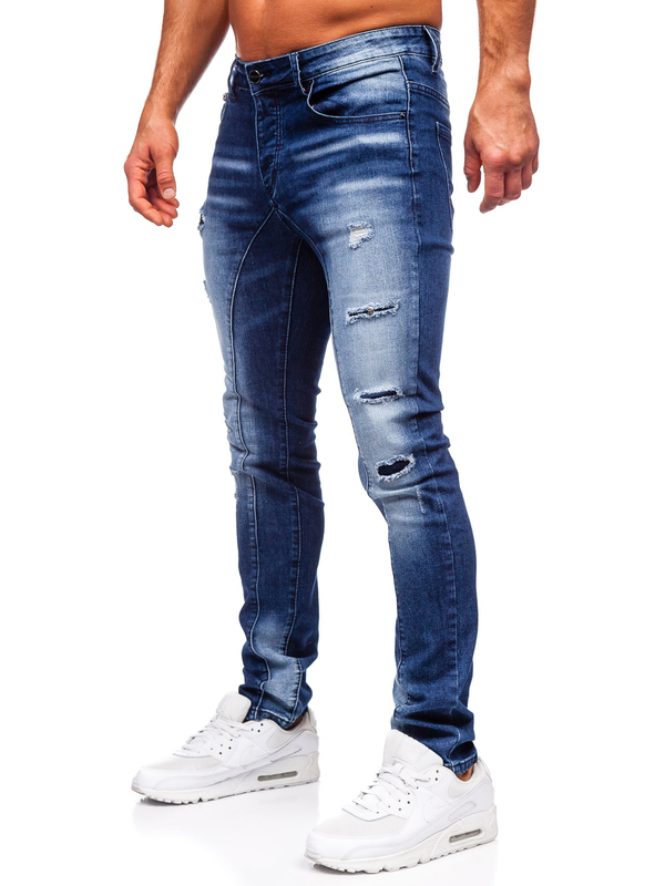 Tmavě modré pánské džíny slim fit Bolf MP0159BS