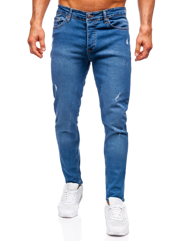 Tmavě modré pánské džíny slim fit Bolf 6486