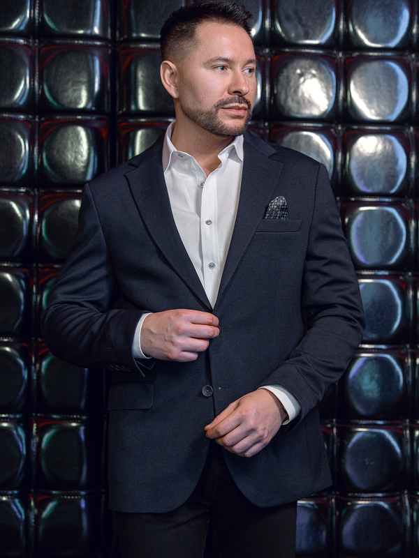 Pánské casual sako inkoustové Bolf 24401-1