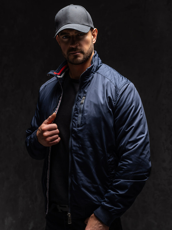 Tmavě modrá pánská přechodová bunda Bolf 1907A1