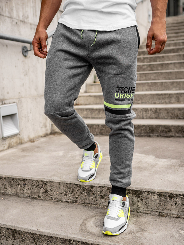 Grafitové pánské tepláky Bolf AM108A