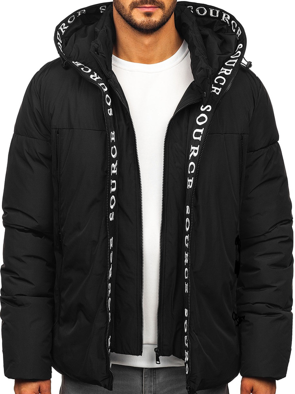 Černá pánská zimní bunda Bolf 22M330